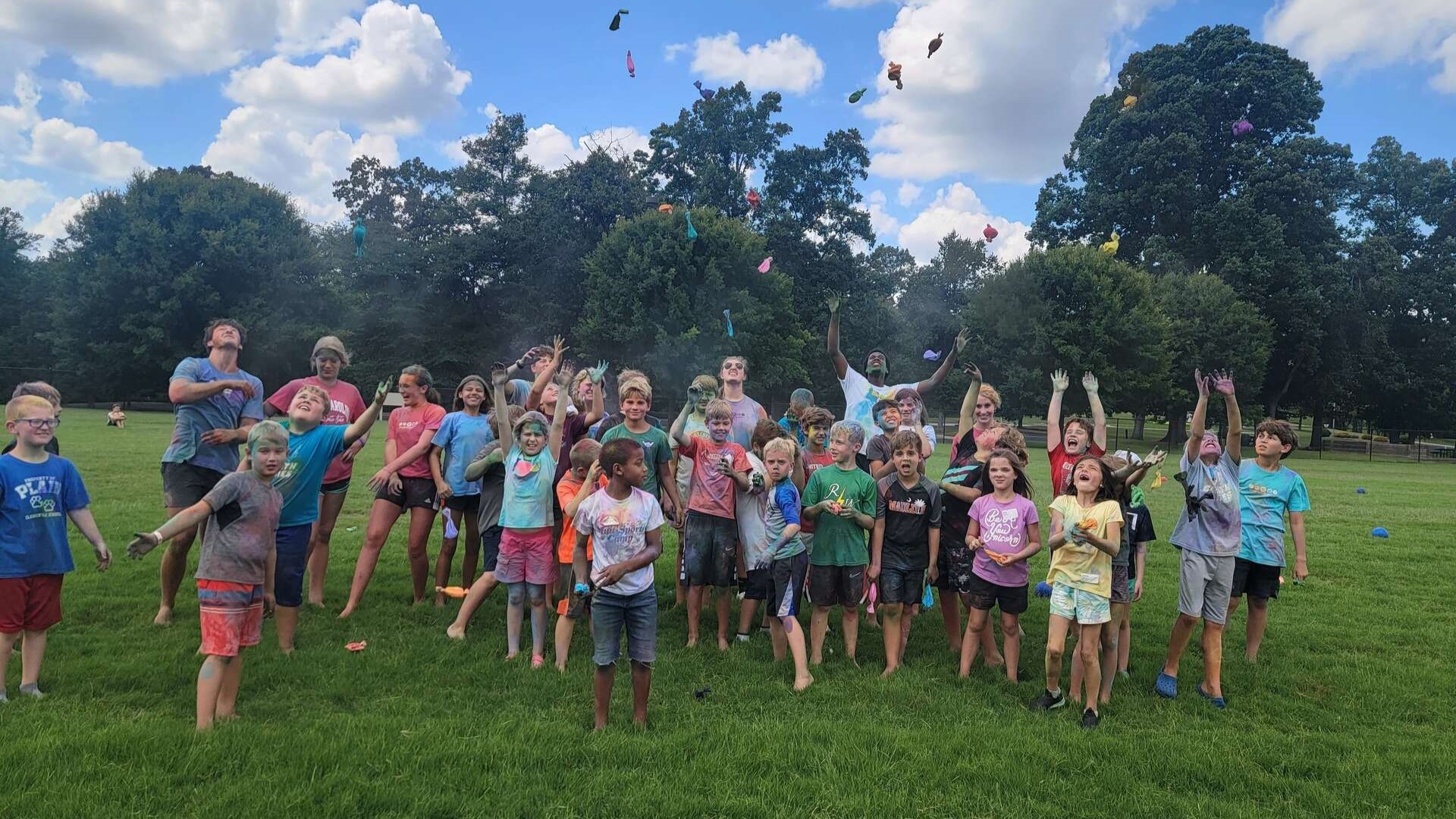 Volunteers and Kids in Brookwood Recreation